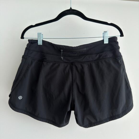 Lululemon Pants - Lululemon Groovy Run Shorts Womens 6 Black 4.5'' Running Zip Pocket Athletic